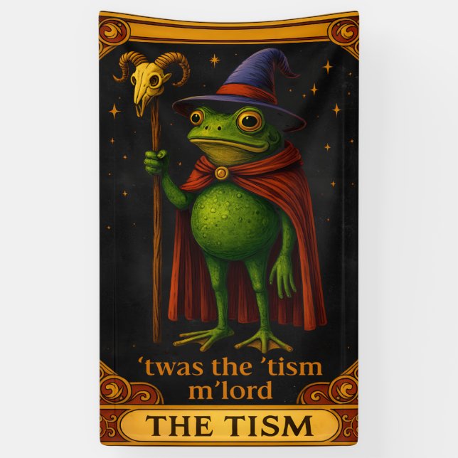 Es war das 'Tismus M'Lord Frosch Meme Autismus-Bew Banner (Vertikal)