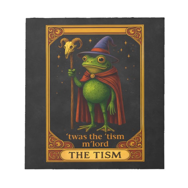Es war das 'Tismus M'Lord Frosch Meme Autismus-Bew Notizblock (Vorderseite)