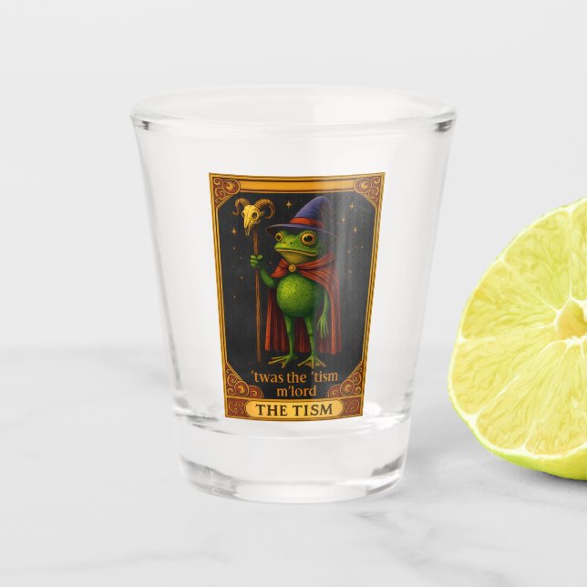 Es war das 'Tismus M'Lord Frosch Meme Autismus-Bew Schnapsglas (Vorderseite)