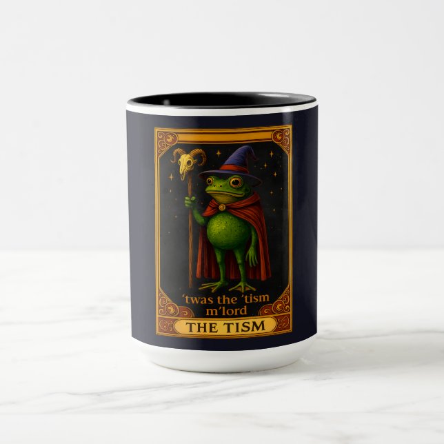 Es war das 'Tismus M'Lord Frosch Meme Autismus-Bew Tasse (Zentrum)