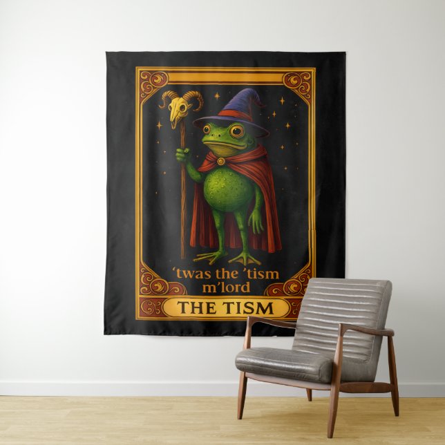 Es war das 'Tismus M'Lord Frosch Meme Autismus-Bew Wandteppich (Beispiel)