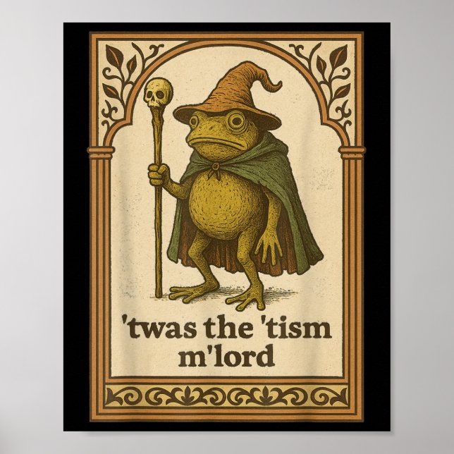 Es war der Tism Mlord lustiger Zauberer Frosch Aut Poster (Vorne)