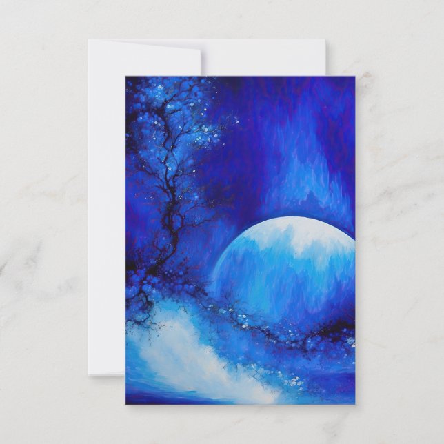 ES WAR EIN BLAUER MOON DANKESKARTE (Vorderseite)