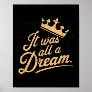 Es war ein Dream Men Women Rap 1990er Music Hip Ho Poster