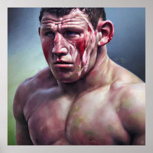 Es war ein hartes Spiel - Leinwand Art Print Poster