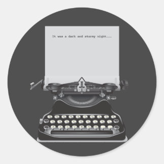 Es war eine dunkle Nacht und eine Nacht in Stormy Runder Aufkleber