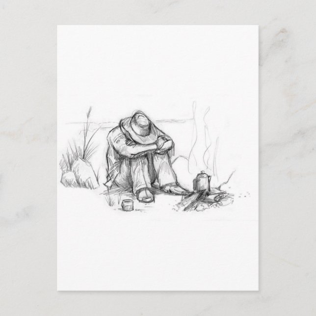 Es war eine lange Nacht.... Postkarte (Vorderseite)