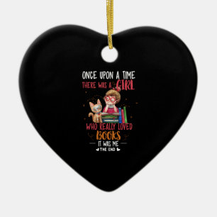 Es war einmal ein Mädchen, das wirklich Bücher mac Keramik Ornament