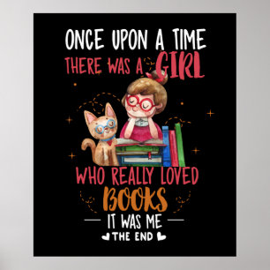 Es war einmal ein Mädchen, das wirklich Bücher mac Poster