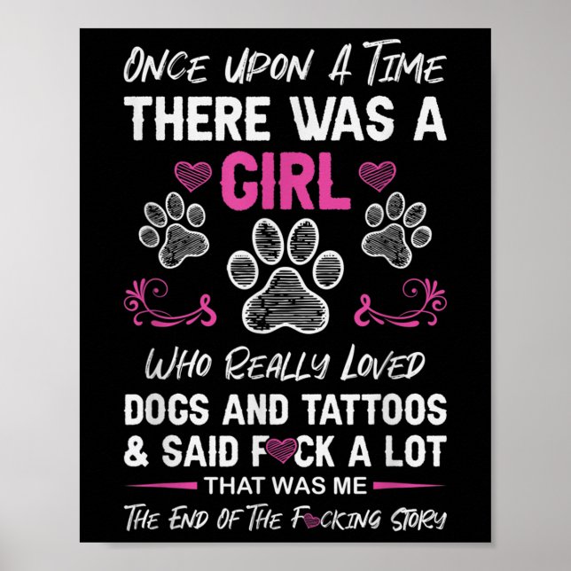 Es war einmal ein Mädchen und ein Hund Tattoo Poster (Vorne)