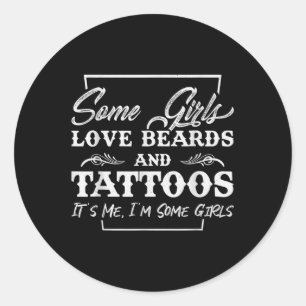 Es war einmal ein Mädchen und ein Hund Tattoo Runder Aufkleber