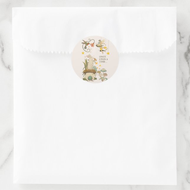 Es war einmal: ein märchenhaftes Kind Runder Aufkleber (Tasche)