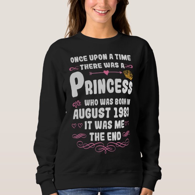 Es war einmal ein Prinzessin-August 1983 Sweatshirt (Vorderseite)