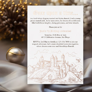 Es war einmal eine Geburtstagsparty des Prinzen Folieneinladung