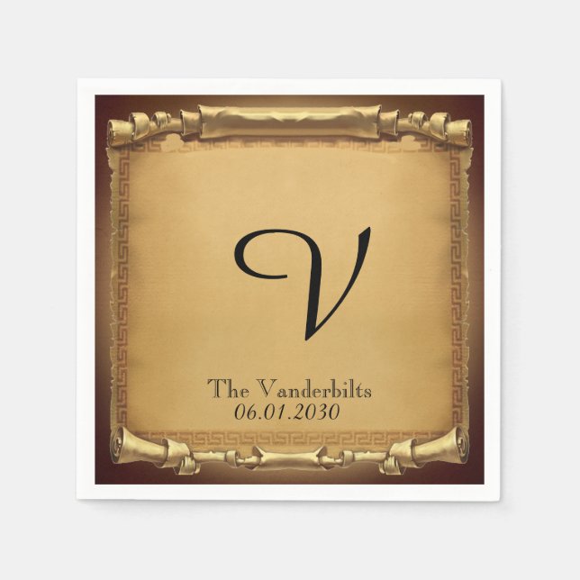 Es war einmal eine Hochzeit in Napkin Serviette (Vorderseite)