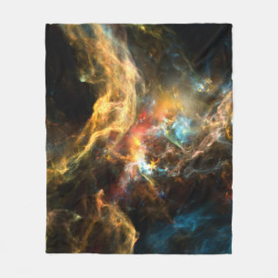 Es war einmal eine Space-Serie. Abstrakte Gestaltu Fleecedecke