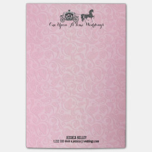 Es war einmal Hochzeitspferd und Kutsche Post-it Klebezettel