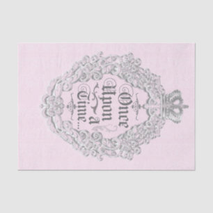 Es war einmal rosa Prinzessin elegant Vintage Seidenpapier