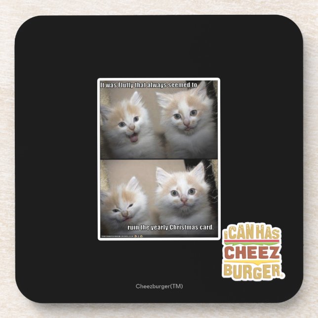 Es war flaumig getränkeuntersetzer (Vorderseite)