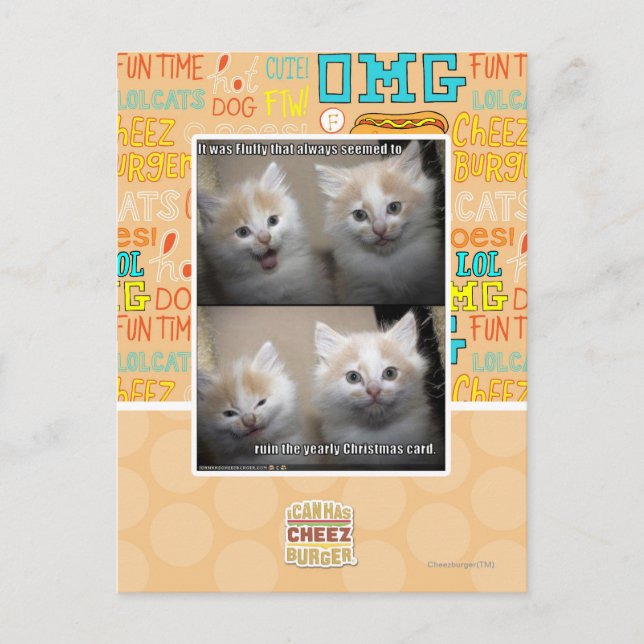 Es war Fluffy Postkarte (Vorderseite)