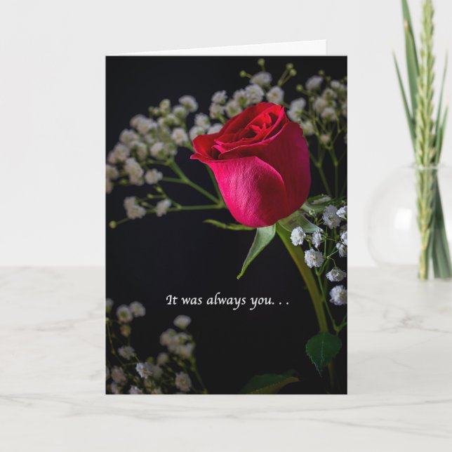 Es war immer deine Rose Dankeskarte (Vorderseite)