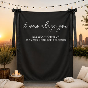 Es war immer du Benutzerdefinierte Hochzeitsempfan Wandteppich