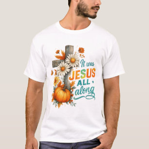 Es war Jesus alles entlang religiöser Kürbiskröten T-Shirt