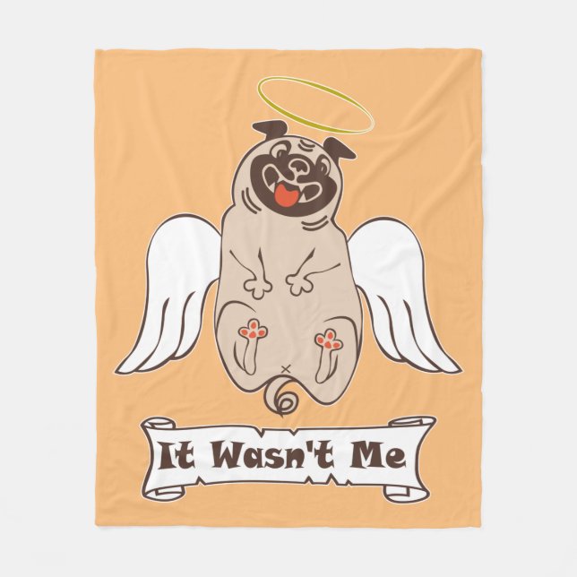 Es war kein lustiges Zitat von "Ich-Engel-Mops" Fleecedecke (Vorderseite)