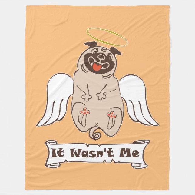 Es war kein lustiges Zitat von "Ich-Engel-Mops" Fleecedecke (Vorderseite)