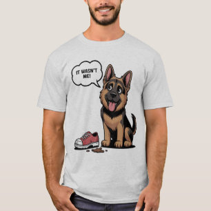 Es war nicht ich Lustiger deutscher Schäferhund-We T-Shirt
