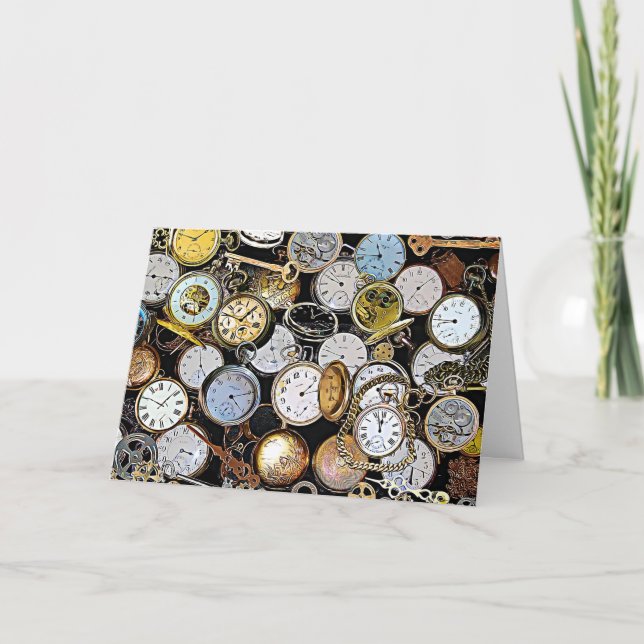 Es war zu lange, Miss You Pocketwatches Karte (Vorderseite)