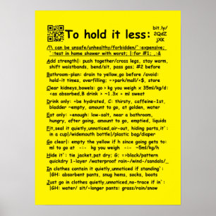 "Es weniger halten" Medium-Plakat Poster