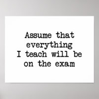 Es wird auf der Prüfung sein