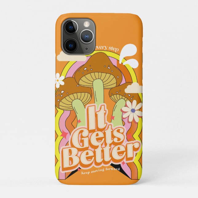Es wird besser | Good Vibes & Groovy Feels Retro C Case-Mate iPhone Hülle (Rückseite)