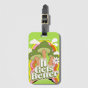 Es wird besser Good Vibes & Groovy Feels Retro C Gepäckanhänger