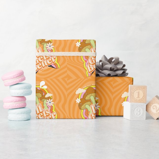 Es wird besser | Gute Vibes & Groovy fühlt sich ku Geschenkpapier (Babyparty)