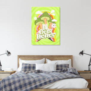 Es wird besser Gute Vibes & Groovy Gefühle Custo Leinwanddruck