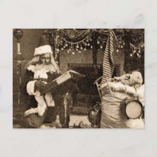 Es wird doppelt geprüft Vintage-Weihnachten Stereo Feiertagspostkarte