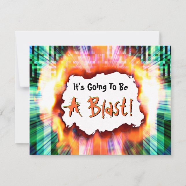 Es wird ein Blast!Einladung Einladung (Vorderseite)