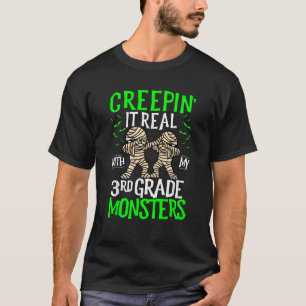 Es wird gruselig mit meinen 3. Klasse-Monstern Hal T-Shirt