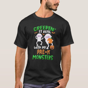 Es wird gruselig mit meinen Vorschulmonstern Hallo T-Shirt