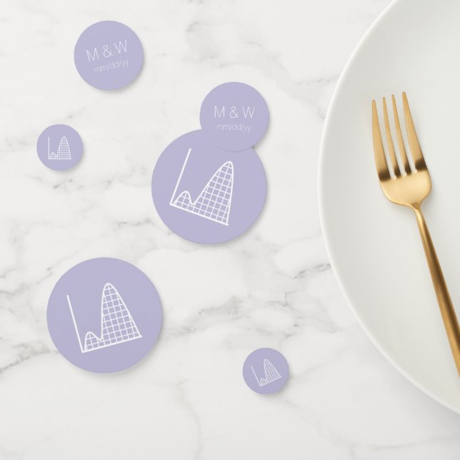Es wird in Lavendel Table Confetti hinzugefügt Konfetti (Gruppe)