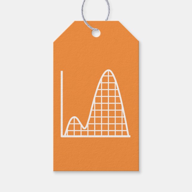 Es wird in Orange-Geschenkmarke hinzugefügt Geschenkanhänger (Vorderseite)