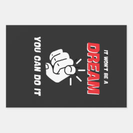 ES WIRD KEIN TRAUM SEIN, DASS MAN ES AM BESTEN NEU GESCHENKPAPIER SET