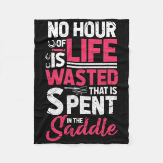 Es wird keine Stunde des Lebens verschwendet, die Fleecedecke