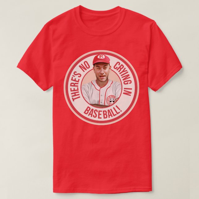 Es Wird Nicht Geweint Im Baseball T-Shirt (Design vorne)
