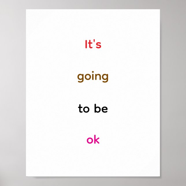 Es wird okay sein poster (Vorne)