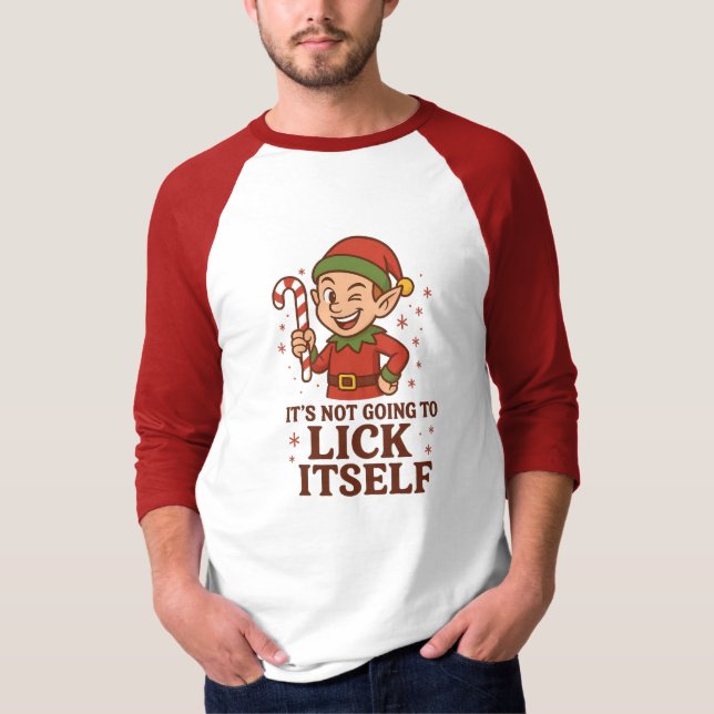 Es wird sich nicht selbst lecken Raglan T-Shirt (Vorderseite)