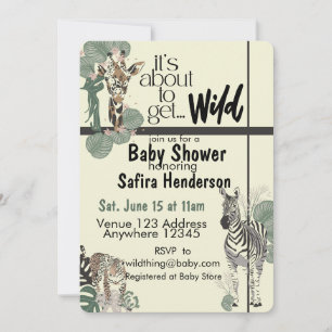 Es Wird Wild, Safari-Baby-Party Einladung