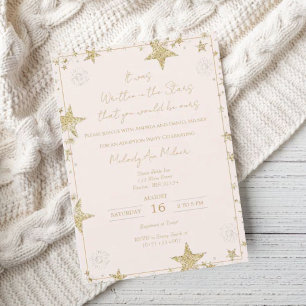 Es wurde in der Stars-Adoption-Dusche geschrieben Einladung